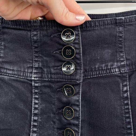 ULLA JOHNSON Ellis Jeans Charcoal Size 2 Black Gray Denim High Rise Kick Flare - Picture 8 of 16